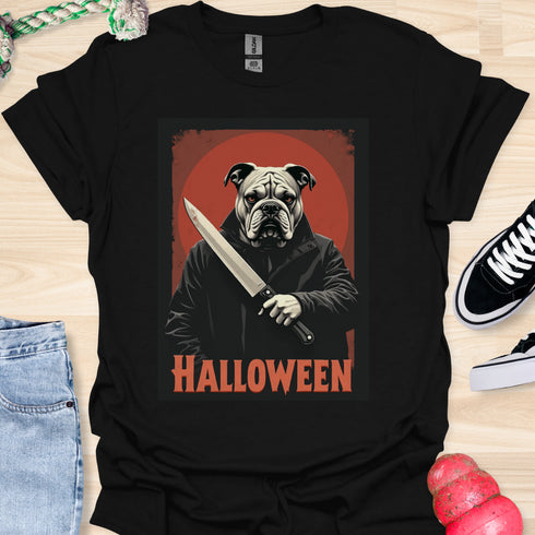 Halloween - V1 - Retro Bulldog T-Shirt